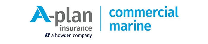 Logo for A-plan Insurance commercial marine, a Howden company, featuring blue and gray text on a white background.